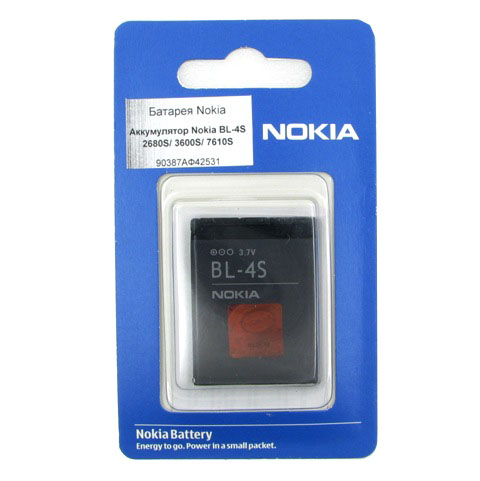 Батарея Аккумулятор Nokia BL-4S 2680S / 3600S / 7610S Аккумулятор Nokia BL-4S 2680S / 3600S / 7610S